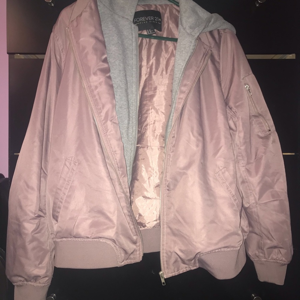 Bomber jacket with hood